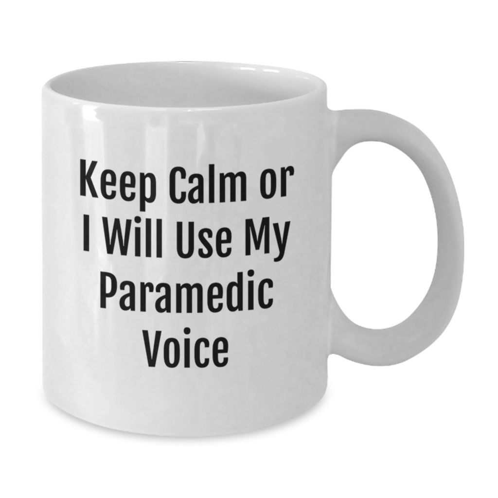 Christmas Gift for Her Keep Calm Paramedic Voice Ceramic Mug Present - Additional