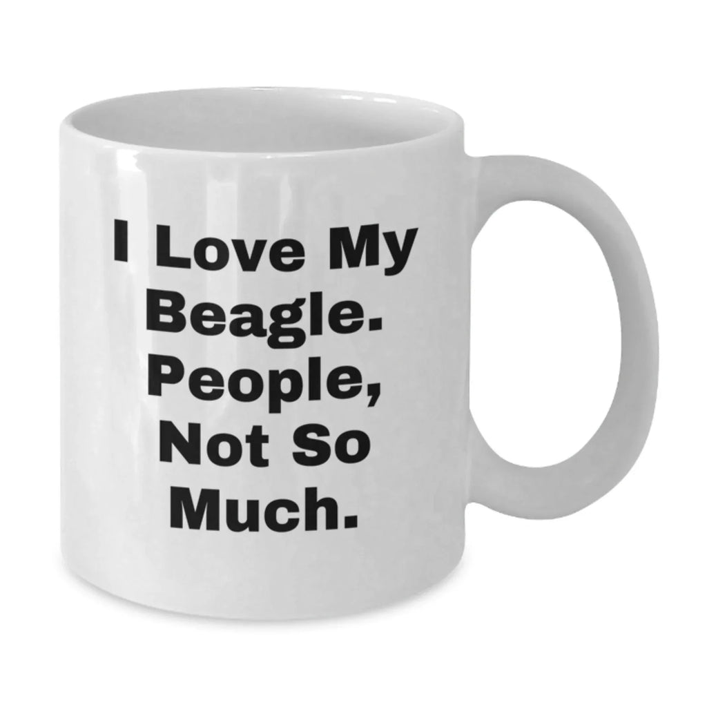 Funny Beagle Dog White Coffee Mugs Gifts from Men for Valentine's