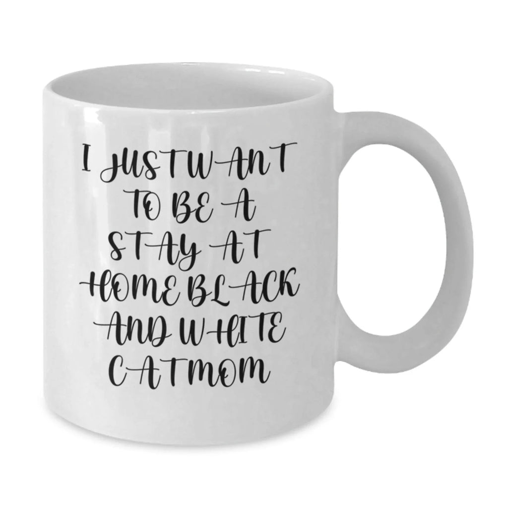 Funny Black and White Cat Lover Gifts from Friends to Family Valentine's Unique Mug