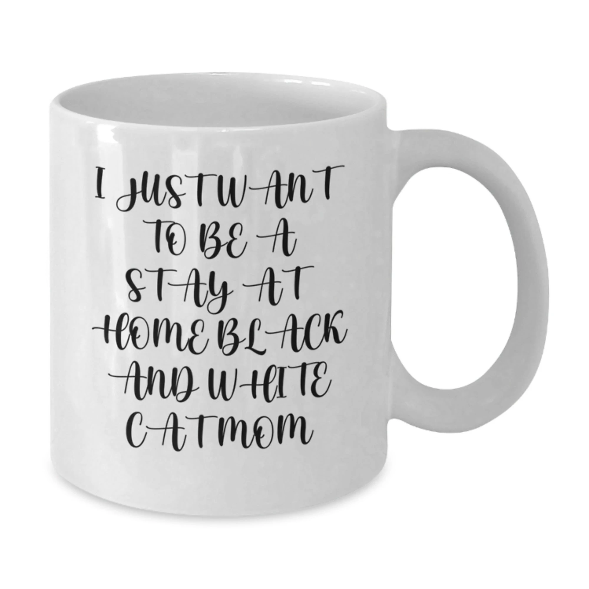 Funny Black and White Cat Lover Gifts from Friends to Family Valentine's Unique Mug