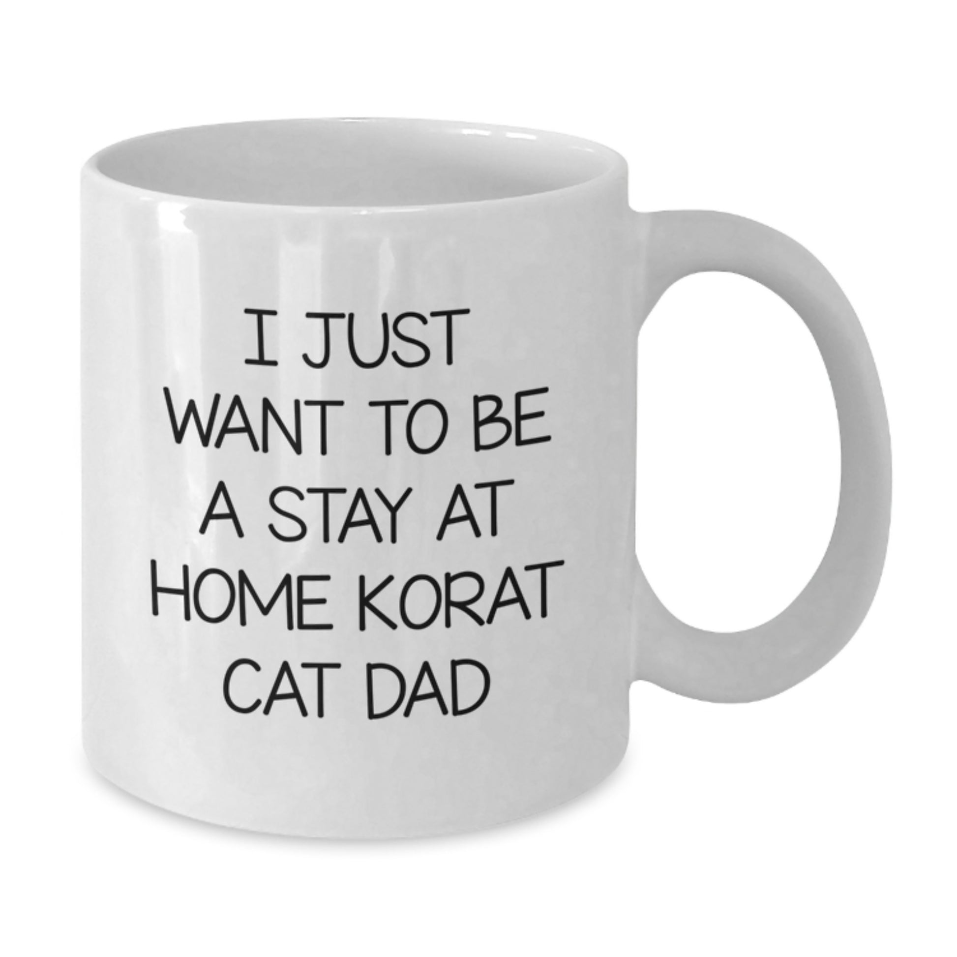 Korat Cat Dad's Delight, Funny Quote White Coffee Mug, Gifts for Men, Unique Birthday Unique Gifts from Friends, 11oz or 15oz Capacity - Additional