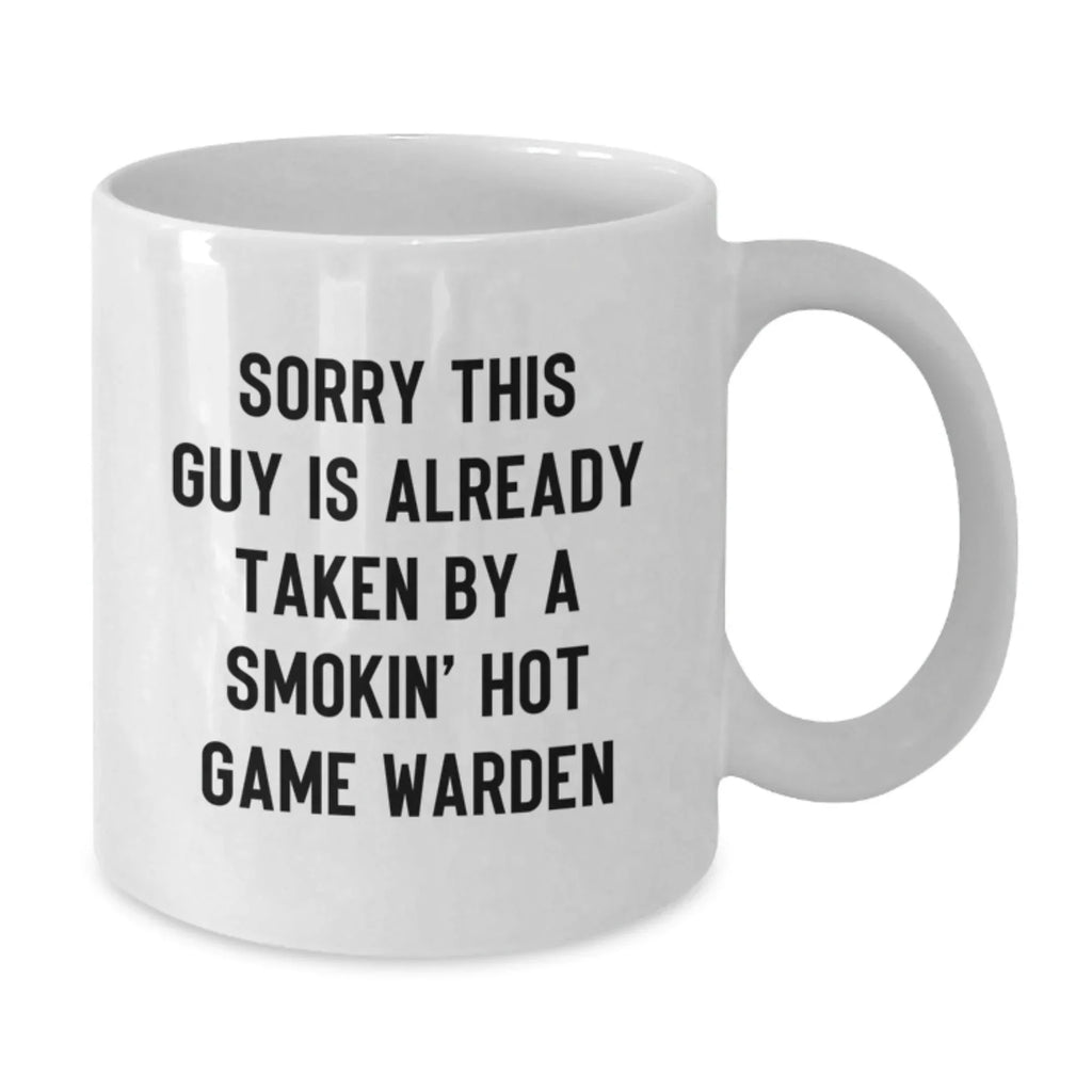Funny Game Warden Gifts for Men, Unique White Coffee Mug, Christmas Unique Presents from Friends to Game Wardens