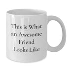 Funny Friend Gifts from Men, Women, and Friends, This Is What An Awesome Friend Looks Like White Coffee Mug for Valentine's Unique Gifts