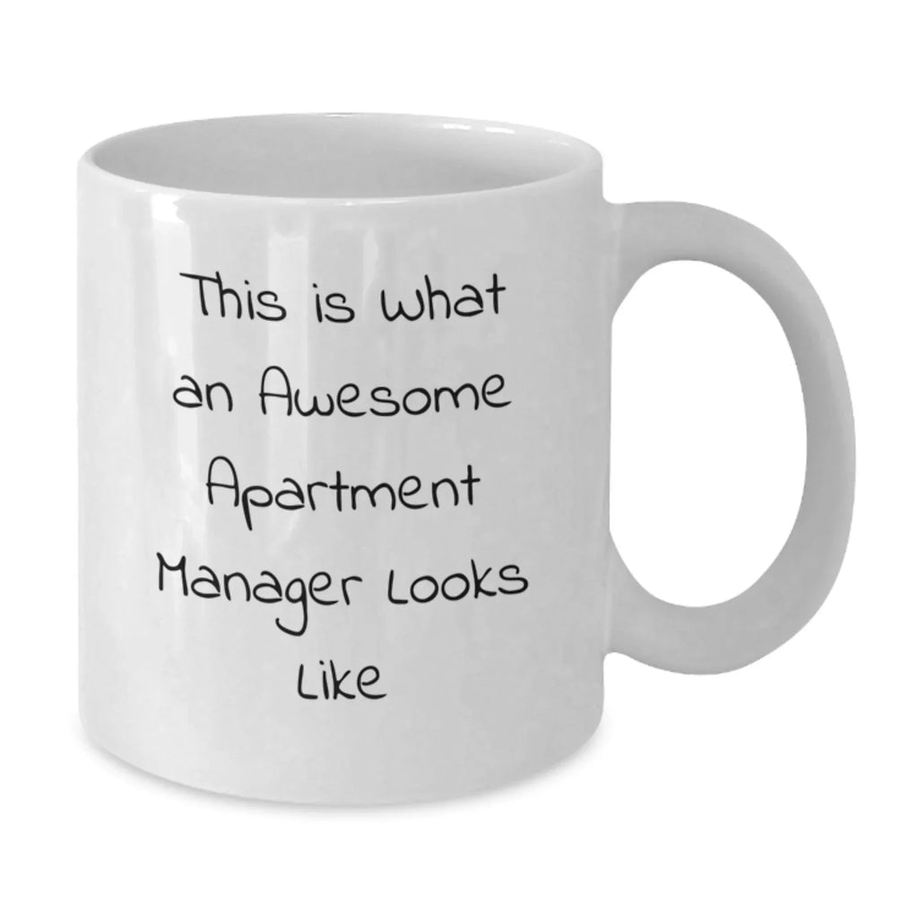 Funny Apartment Manager White Coffee Mug Gifts from Men to Their Awesome Apartment Manager for Valentine's