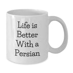 Funny Persian Cat White Coffee Mug Gifts from Men to Women for Valentine's Love