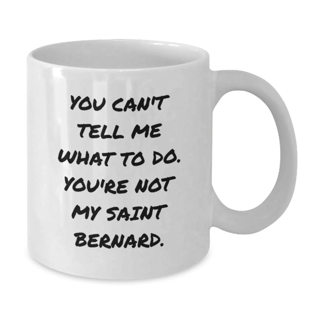 Saint Bernard Dog Lovers Funny White Coffee Mug Gifts from Friends and Family for Birthday