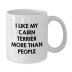 Funny Cairn Terrier Dog Gifts from Men for Cairn Terrier Dog Lovers on Valentine's White Coffee Mugs, White Coffee Mug for Cairn Terrier Dog Owners