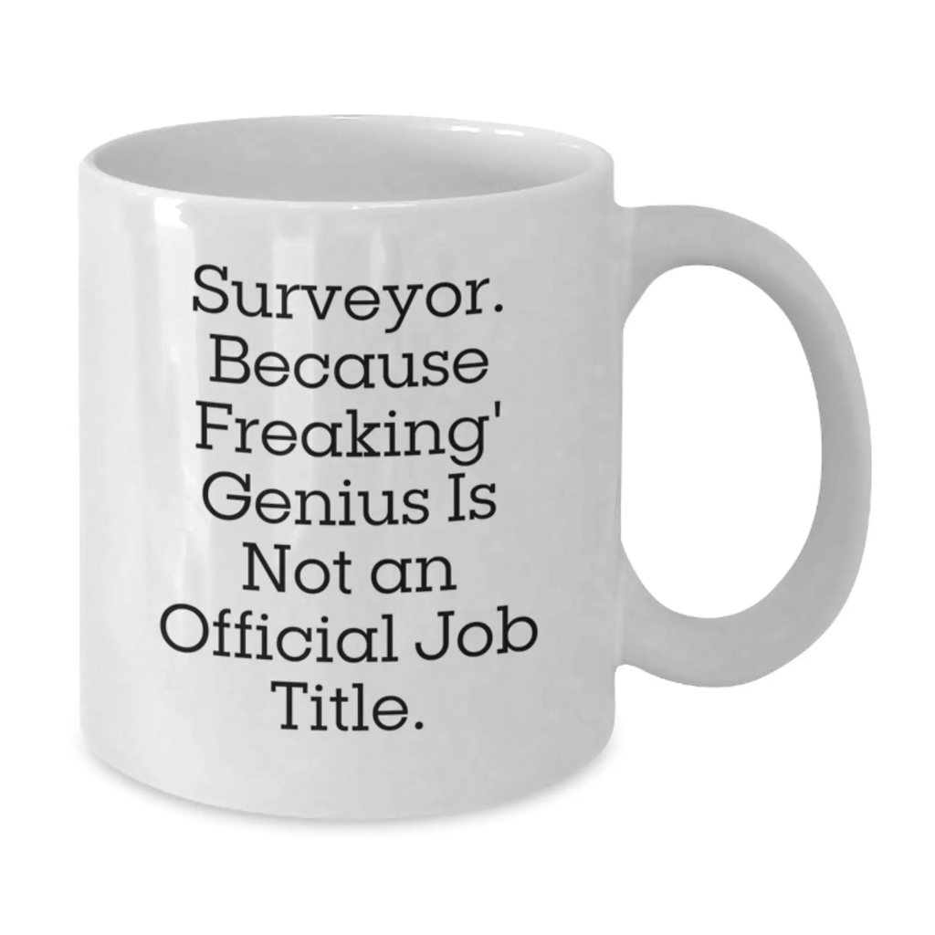 Funny Surveyor Gifts from Friends, White Coffee Mug Surveyor Quote, Unique Birthday Unique Gifts for Surveyor - Additional