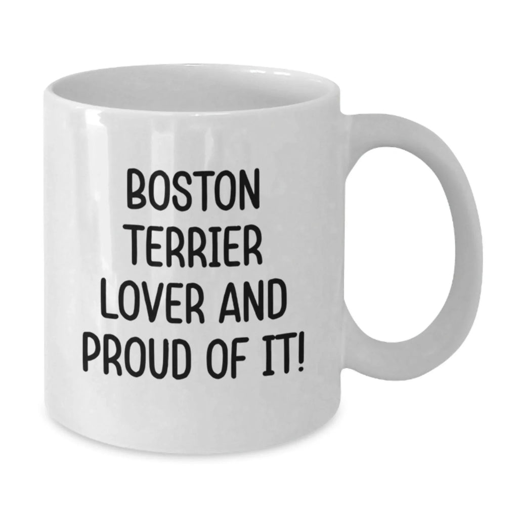 Boston Terrier White Coffee Mug Gift For Dog Lovers Valentines Day