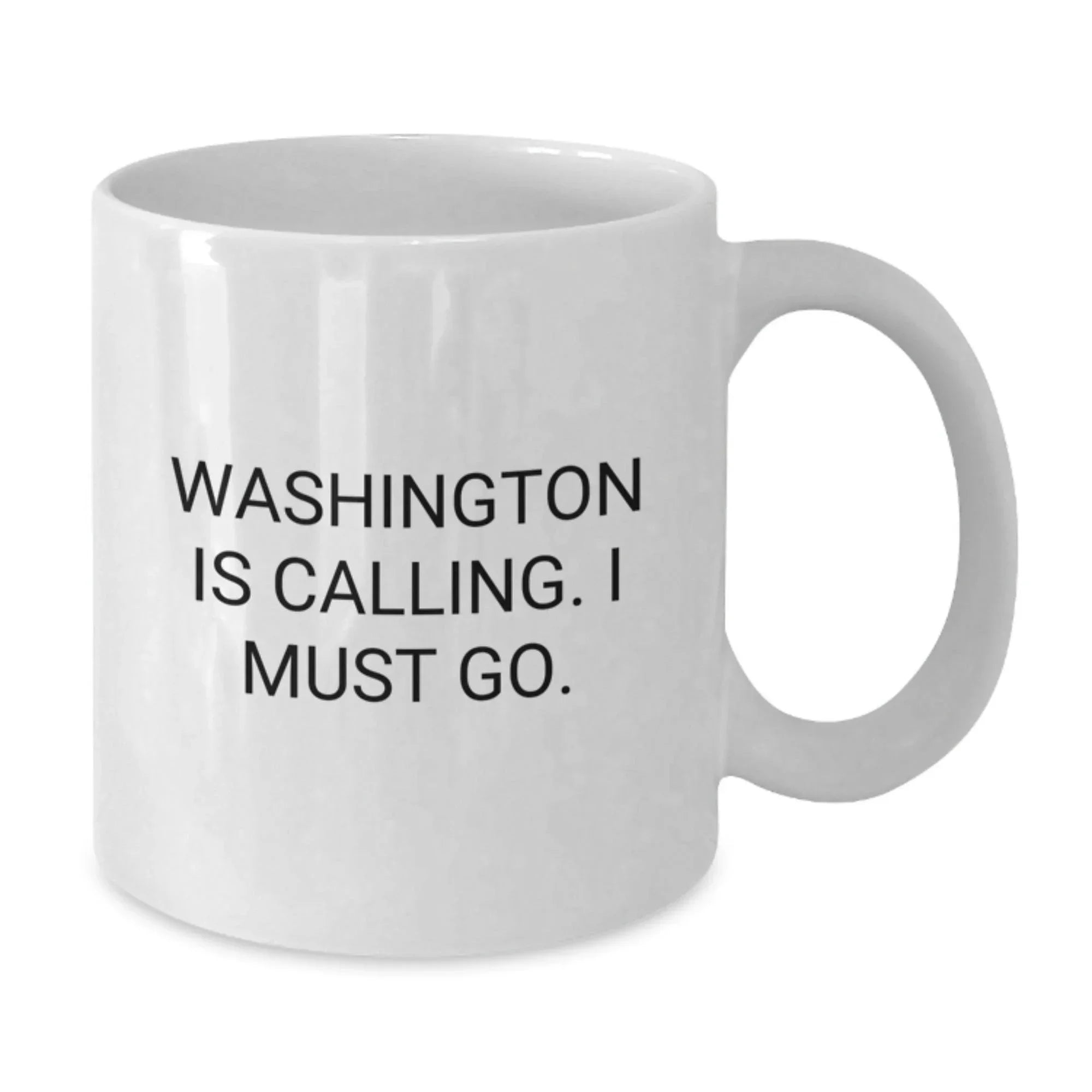 Washington White Coffee Mug Funny Gift for Washington Enthusiasts from Friends