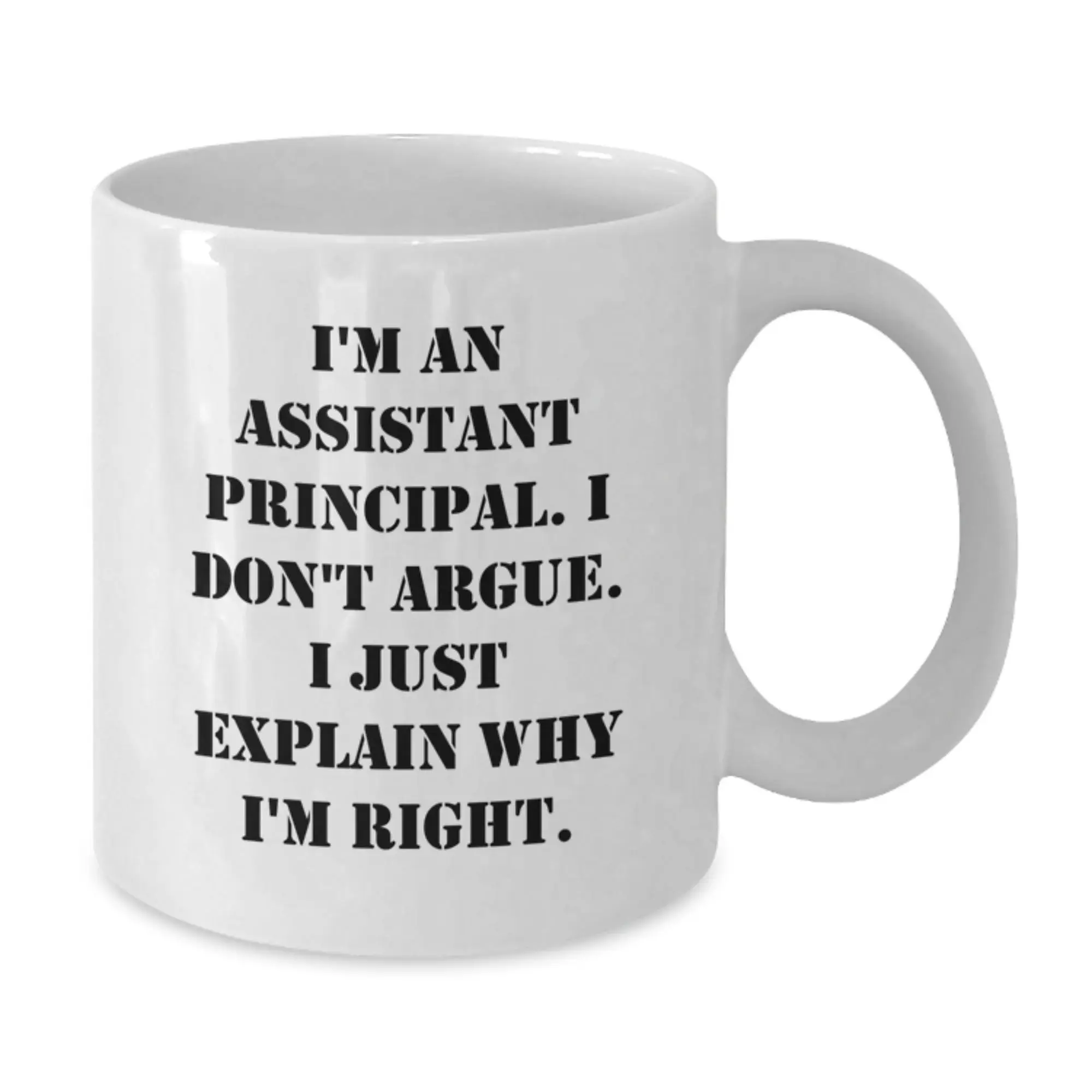 Funny Assistant Principal Gifts, White Coffee Mug, Mother's Day Unique Gifts from Family, Friend, Coworker, or Men to Women, Assistant Principal, Mom, or Dad - Additional