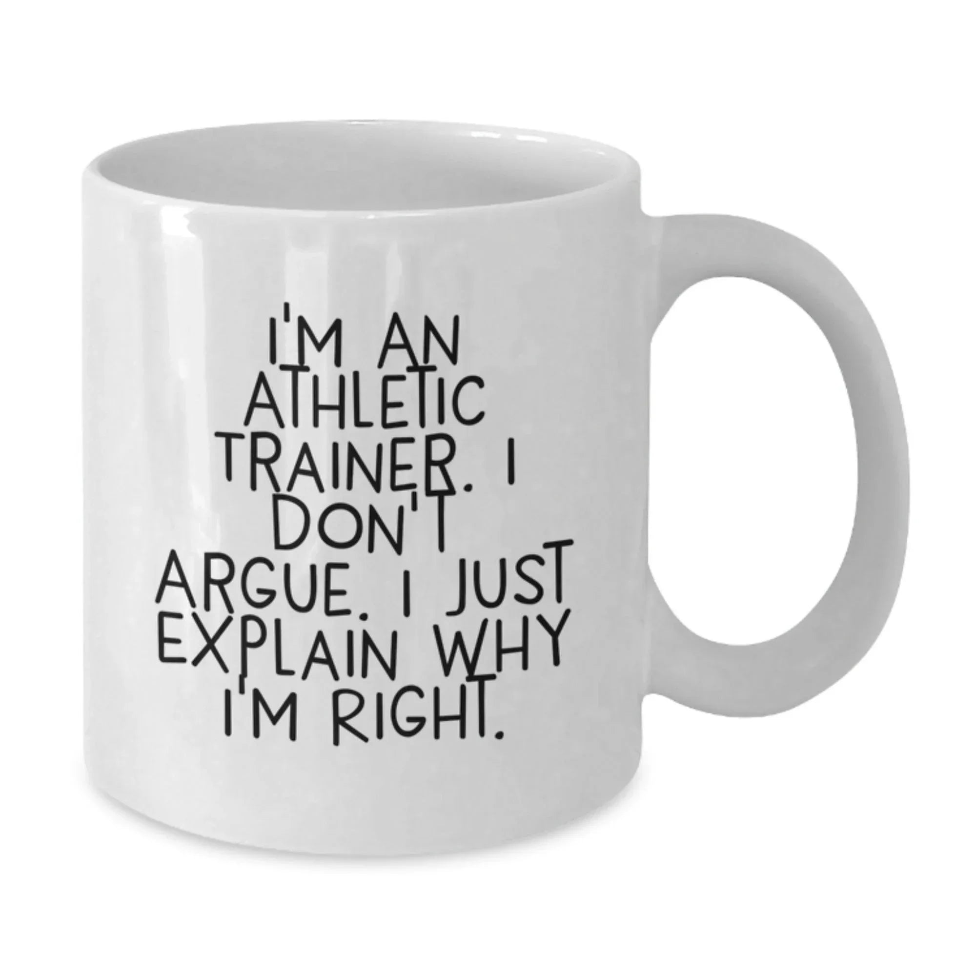 Funny Gifts for Athletic Trainers - White Coffee Mug, Athletic Trainer Humor, Christmas Unique Gifts from Friends, Family