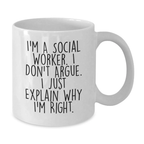 Social Worker Keepsake Ceramic White Mug for Him Birthday Gift - Additional