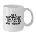 Sonographer Keepsake White Coffee Mug for Him Birthday Gift - Additional