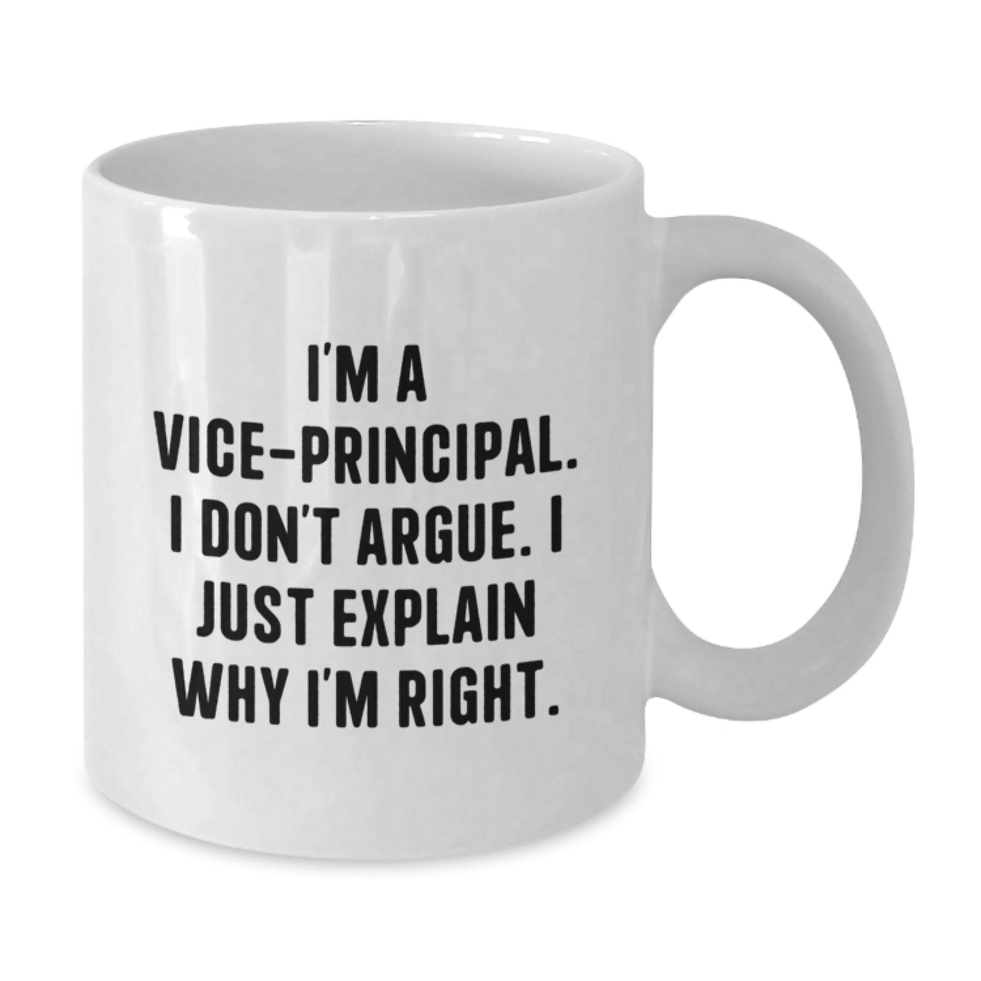 Funny Vice-Principal Gifts for Men, White Coffee Mug, Best Birthday Unique Gifts from Friends to Vice-Principal - Additional