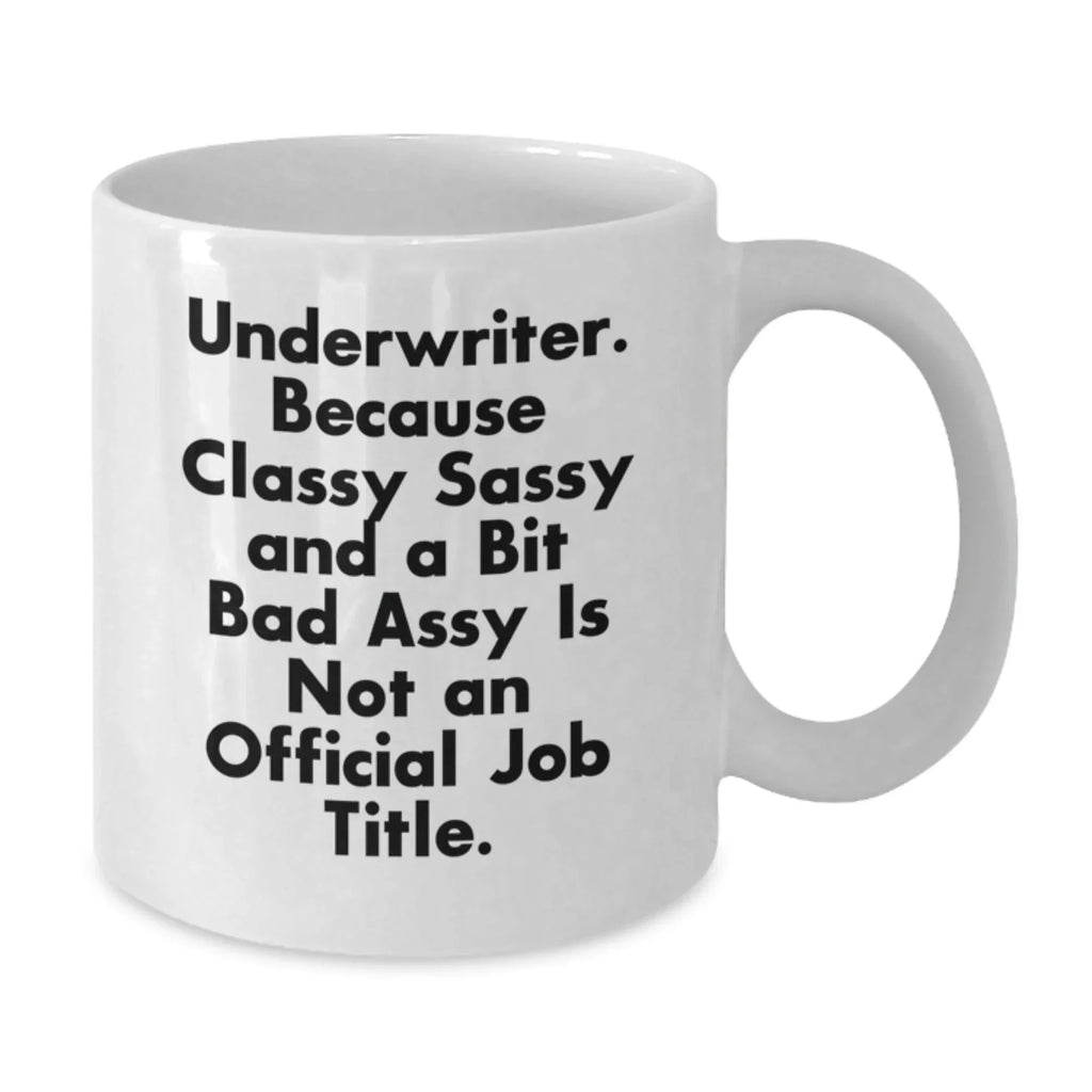 Funny Underwriter Christmas Unique Gifts from Friends for Underwriter White Coffee Mug Quote - Gifts for Underwriter Men Women Coworkers Family