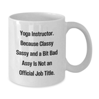 Birthday Gift Yoga Instructor Mug for Her White 11oz Present - Additional
