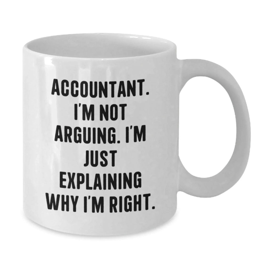 Funny Accountant Gifts for Men from Coworkers White Coffee Mugs, Accountant Humor Mug, Christmas Unique Gifts for Accountants