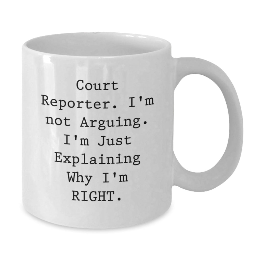 Court Reporter Gift for Him - A Witty Keepsake Mug for Legal - Additional
