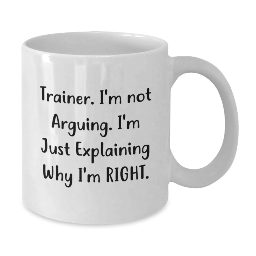 Trainer Keepsake White Coffee Mug Ceramic for Him Surprise Birthday Gift - Additional