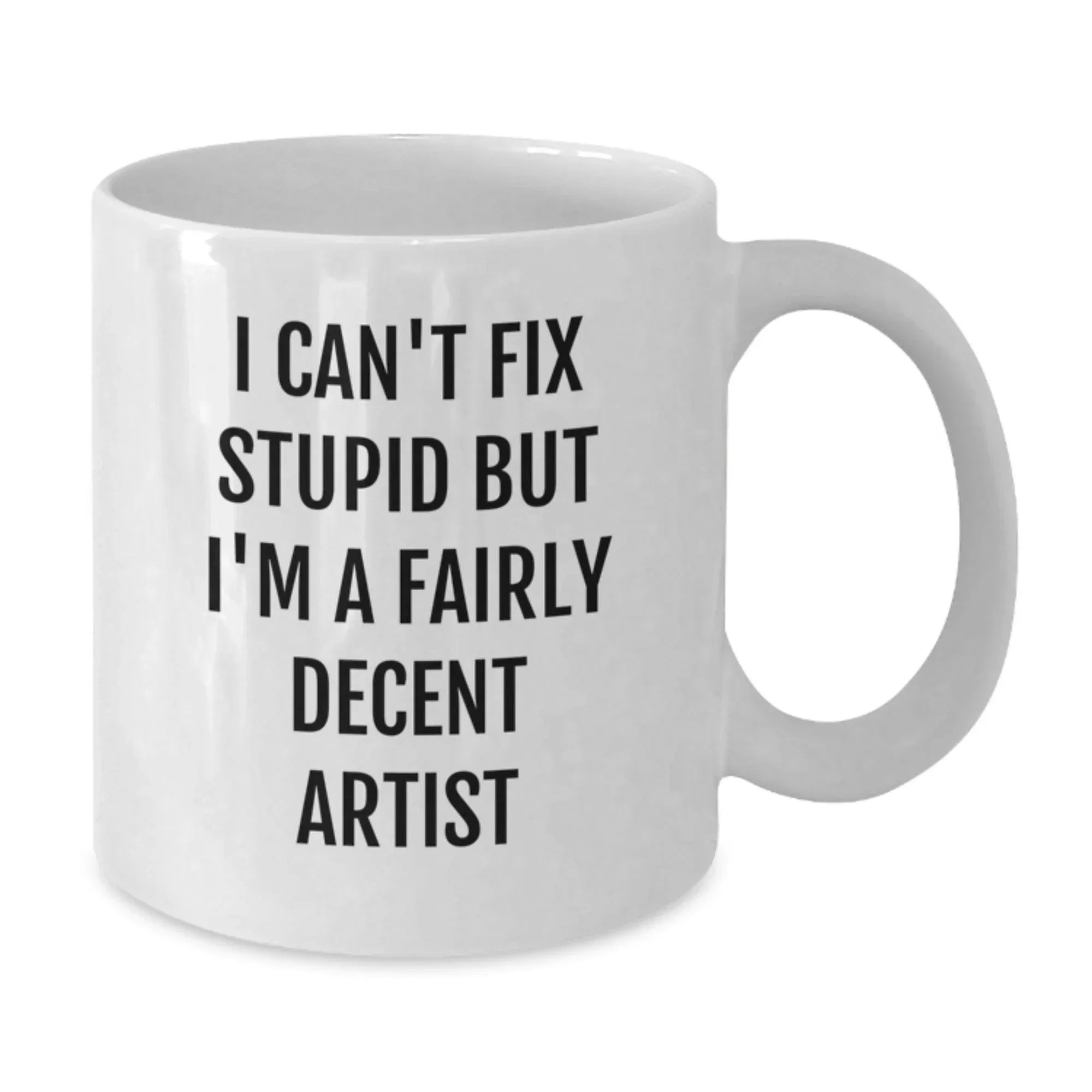 Gifts from Friends for the Artist in Your Life - Funny White Coffee Mug - White Christmas Unique Gifts