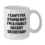 Funny Secretary Mug Gifts from Friends, Cute White Coffee Mug for Secretary Enthusiasts, Birthday Unique Gifts for Secretary - Additional