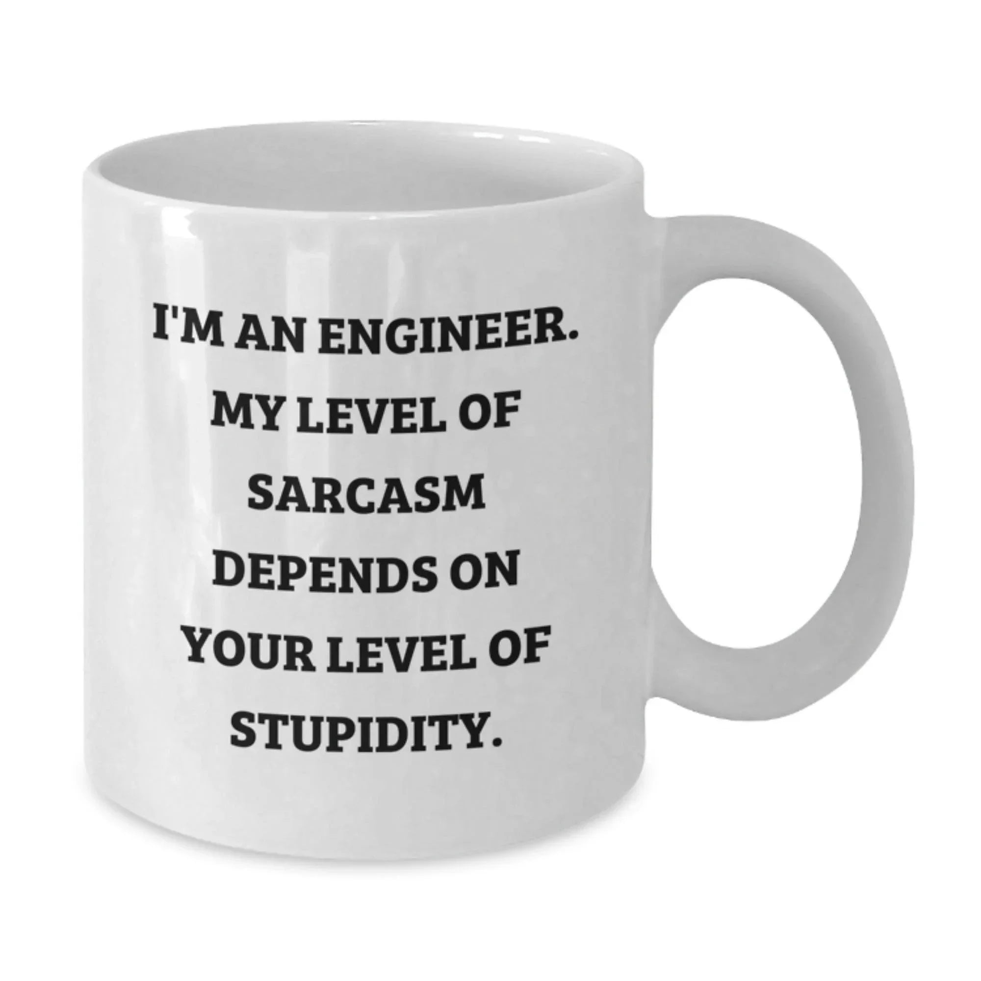 Funny Engineer White Coffee Mug Gifts for Engineer from Friends, Christmas Unique Gifts for Men, White 11oz or 15oz Ceramic Mug