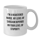 Gifts from Family to Inspirational Registered Nurse, Funny White Coffee Mug - Christmas Unique