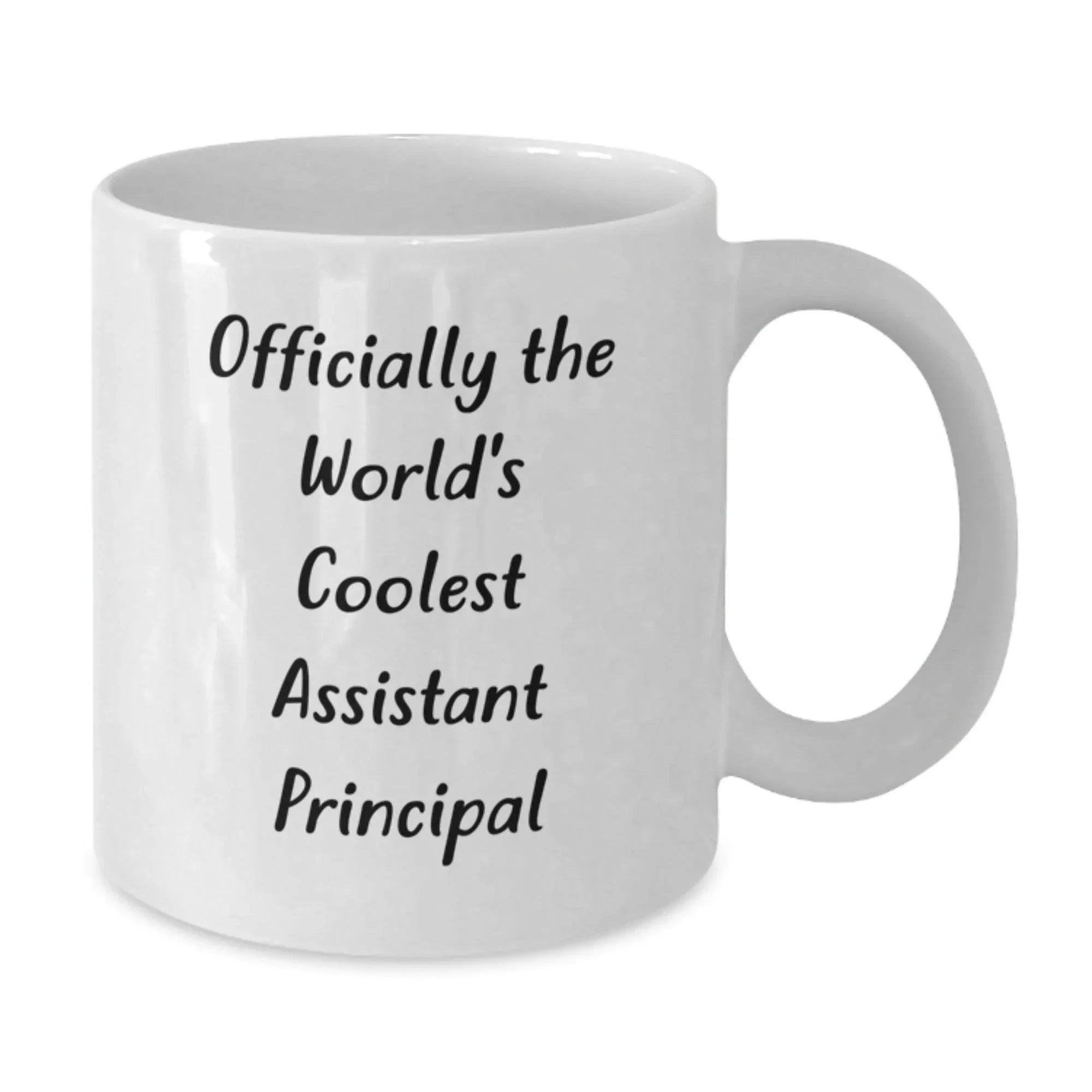 Funny Assistant Principal Gifts from Friends, World's Coolest Assistant Principal White Coffee Mug for Men, Unique Christmas Unique Gifts for Assistant Principals