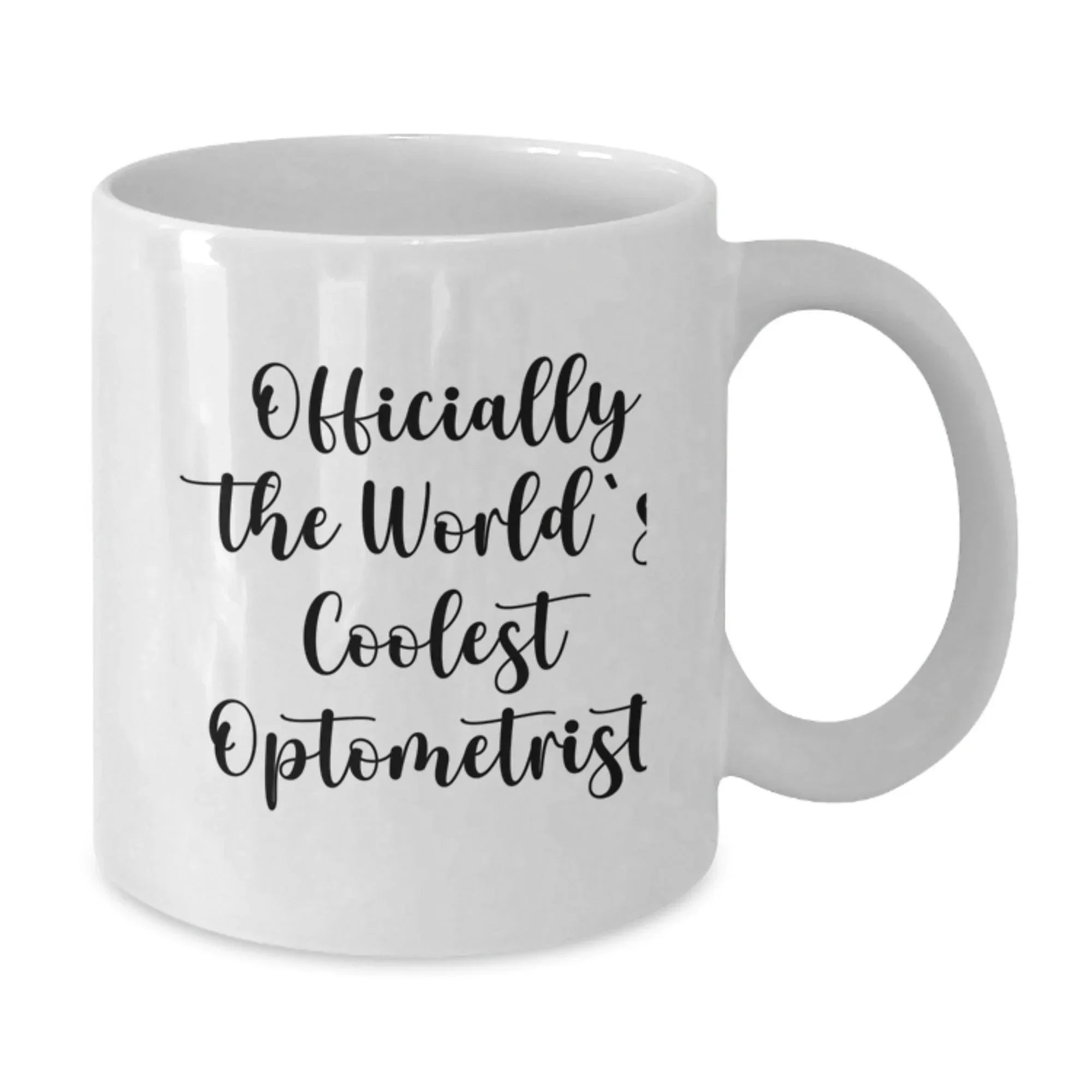 Funny Optometrist Gifts, Officially The World's Coolest Optometrist White Coffee Mugs, Christmas Unique Gifts for Men Women Friends Coworkers Family