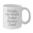 Funny Security Guard Gifts, White Coffee Mug, Officially The World's Coolest Security Guard, Christmas Unique Presents for Security Guard