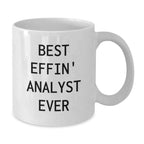 Funny Analyst White Coffee Mugs Gifts for Analyst Friends Christmas Unique Gifts from Men to Women Coworkers