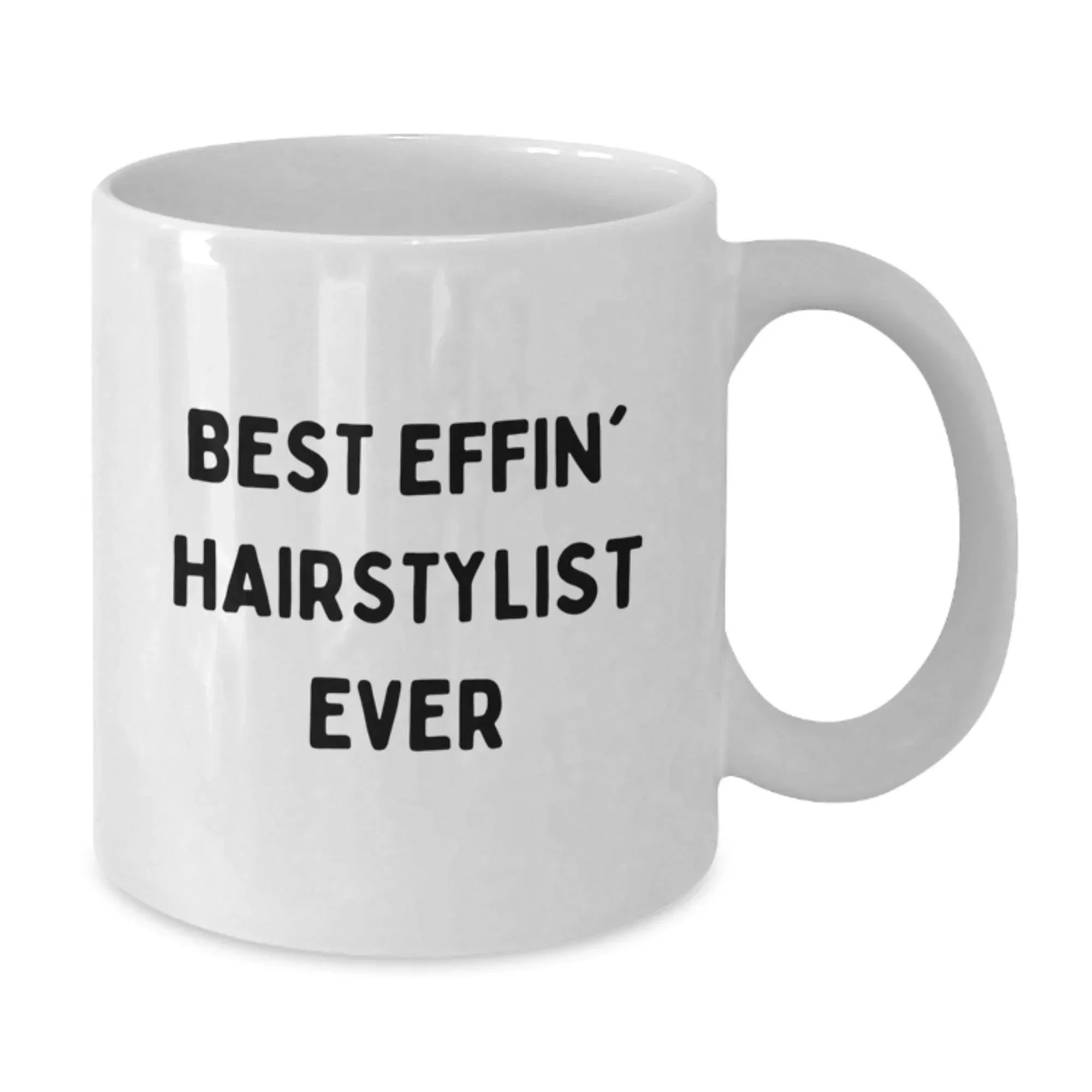 Funny Hairstylist Gifts for Men from Best Effin' Hairstylist Ever Lovers, White Coffee Mug for Hairstylist Enthusiast Friends Family Coworkers
