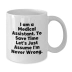 Funny Medical Assistant Gifts from Friends for Medical Assistants, White Coffee Mug for Graduation