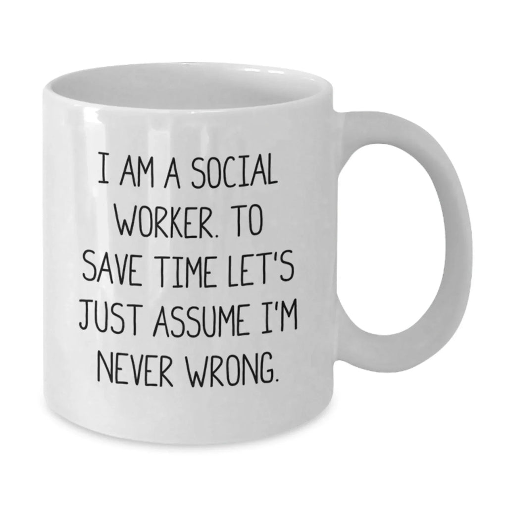 Funny Social Worker Christmas White Coffee Mug Gifts from Friends for Social Workers