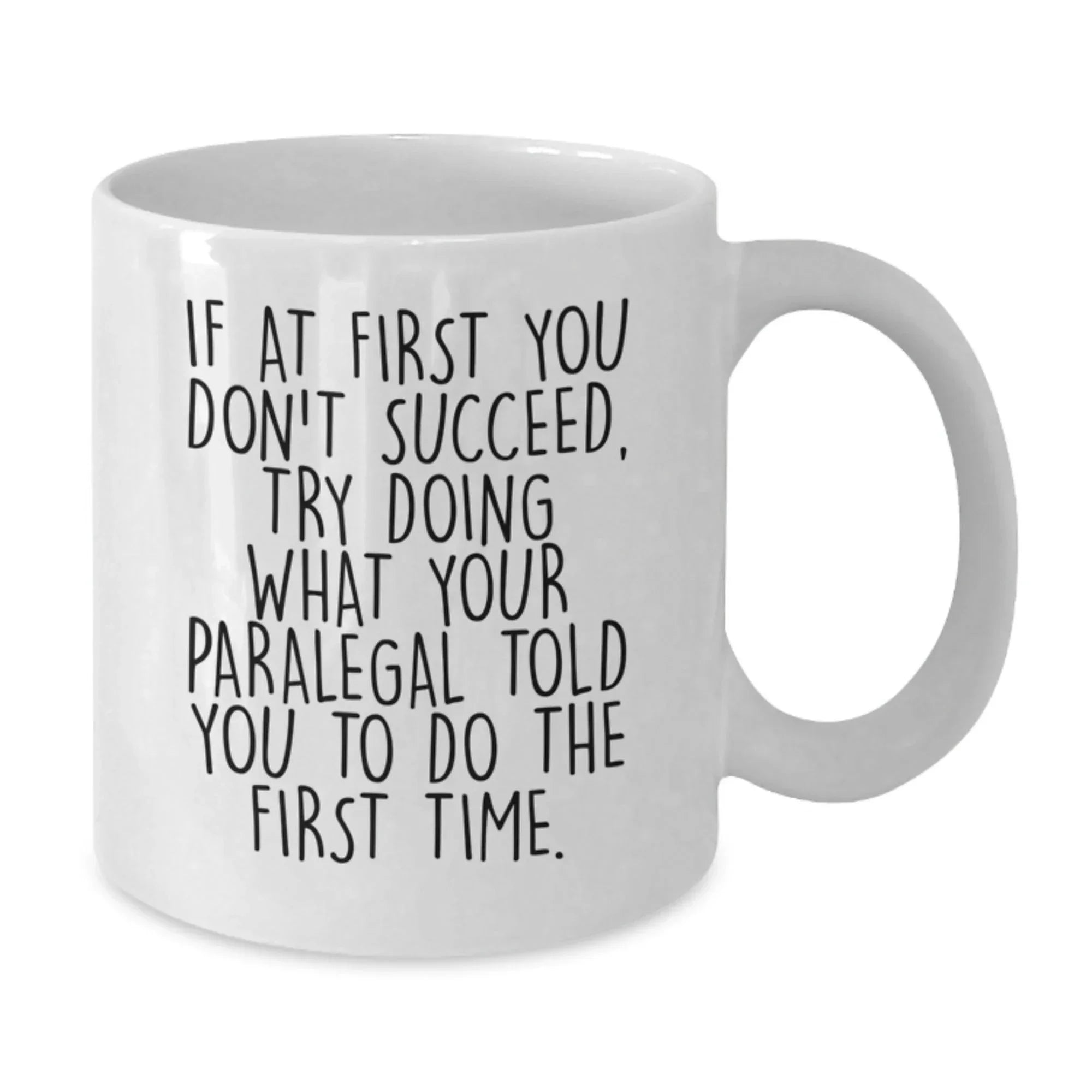 Funny Paralegal Gifts from Men to Coworkers, White Coffee Mug, Christmas Unique Gifts for Paralegals