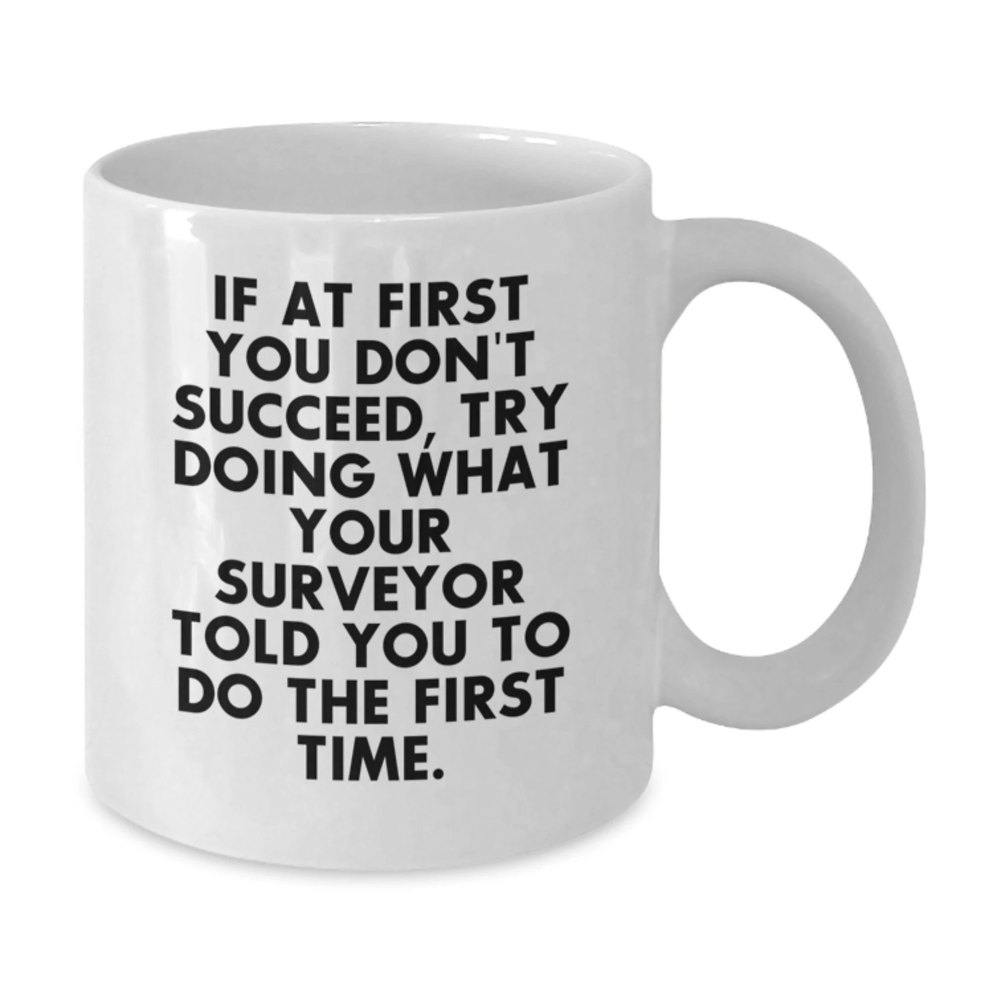 Funny Surveyor White Coffee Mug Gifts from Friends to Surveyor for Christmas