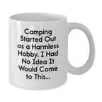 Funny Camping Quotes White Coffee Mug for Men, Gifts from Friends, Perfect for Camping Lovers at Christmas