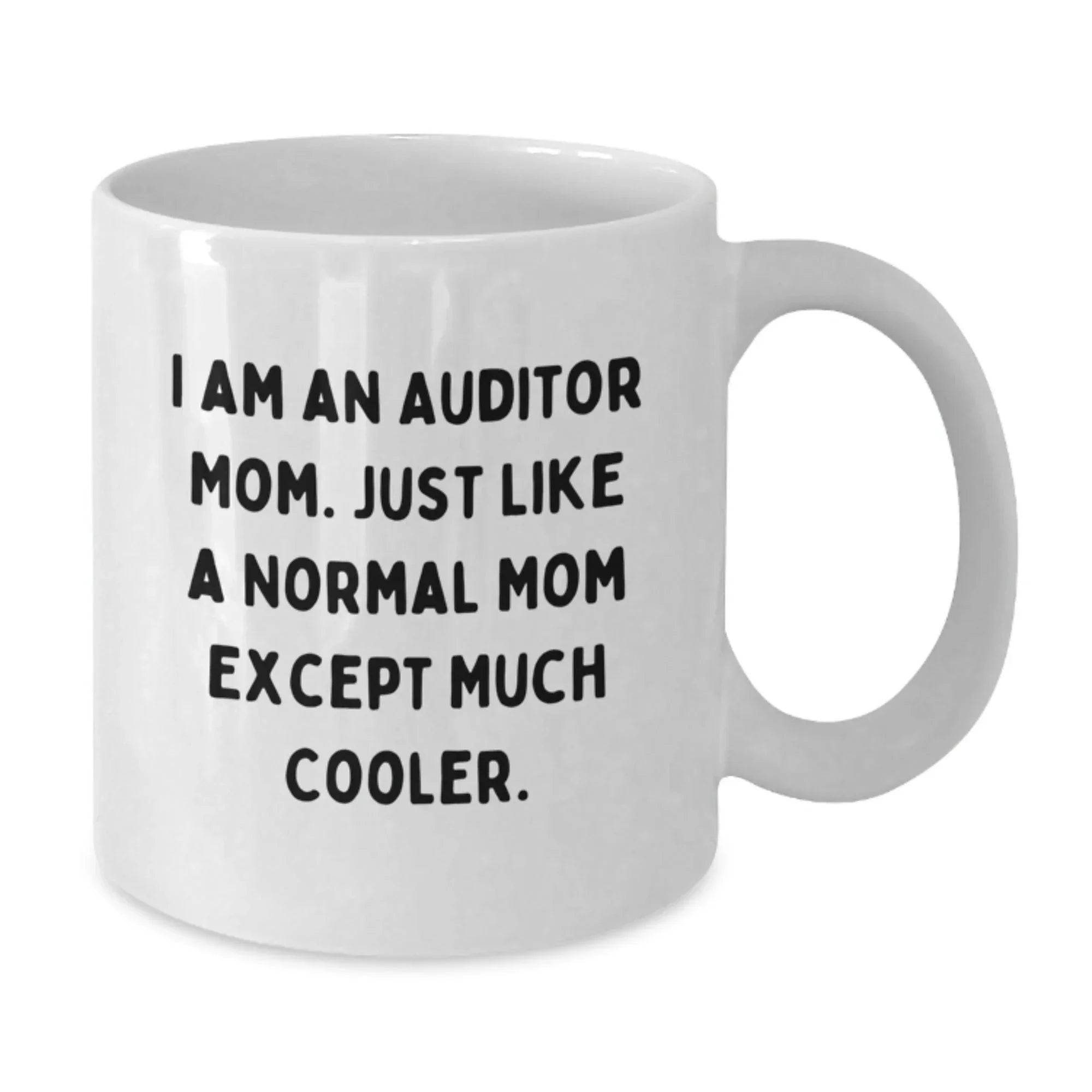 Funny Auditor Mom Gifts, White Coffee Mug for Auditor Friends, Christmas Unique Gifts from Family, Funny 'I Am An Auditor Mom' Mug Gifts for Auditor Women