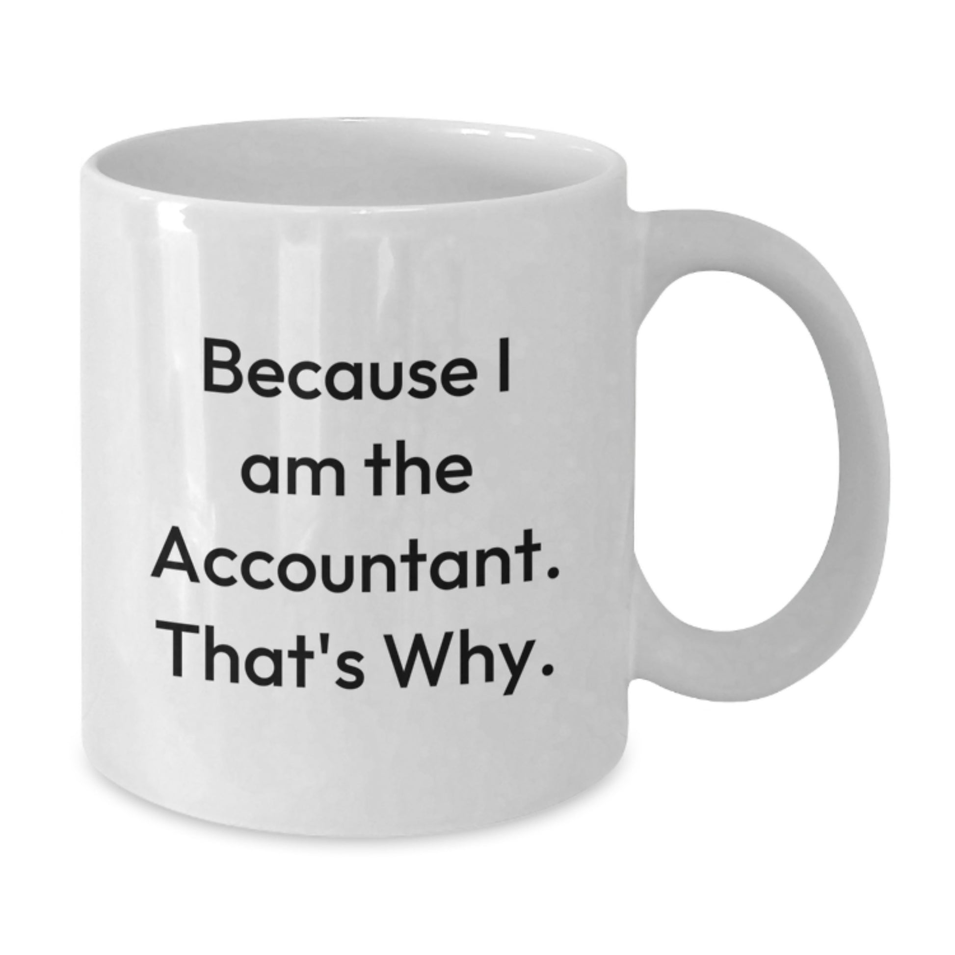 Funny Accountant Gifts for Men from Friends - Because I Am The Accountant. That's Why. White Coffee Mug Christmas Unique Gifts - Additional