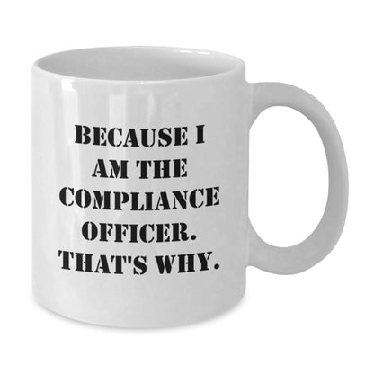 Compliance Officer White Coffee Mug Funny Quote Gifts from Friends for Compliance Officer Christmas Unique - Additional