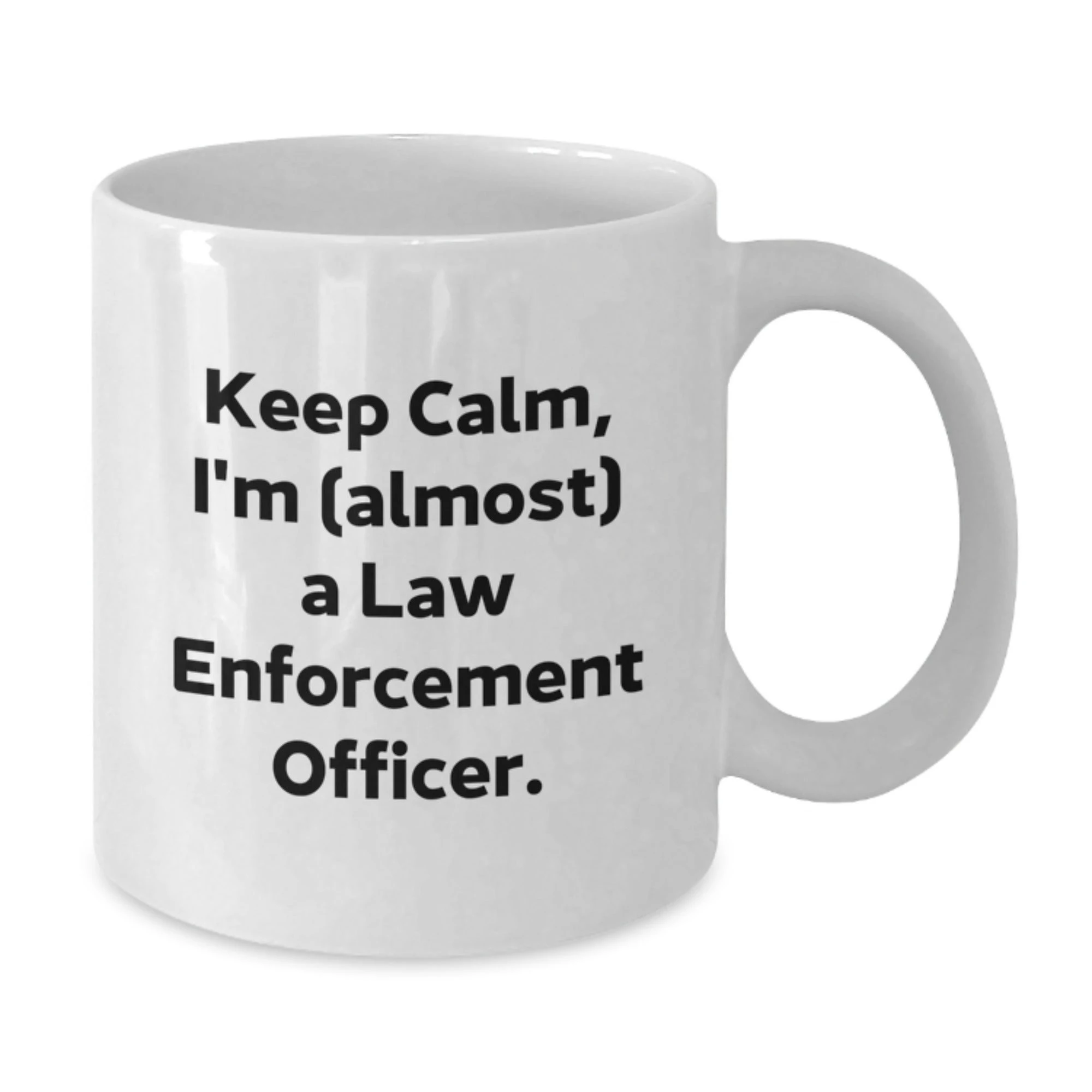 Funny Law Enforcement Officer Gifts, White Coffee Mug, Unique Christmas Memorable Presents for Men, Women, Family Friends Coworkers