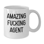 Funny Agent Gifts, White Coffee Mugs, Christmas Unique Presents for Agent Friends and Family, Gifts from Men, Gifts for Agent