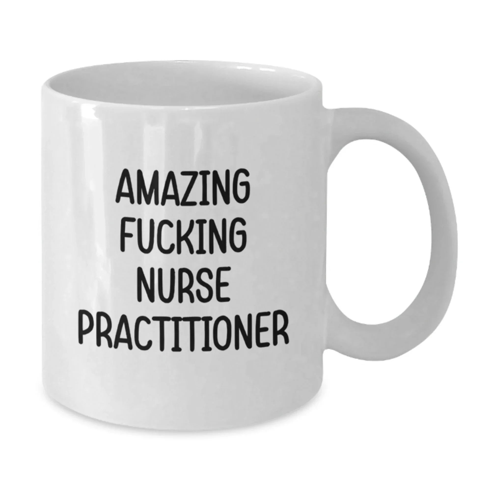 Funny Nurse Practitioner Gifts from Men to Friends White Coffee Mug for Christmas Morning Routine