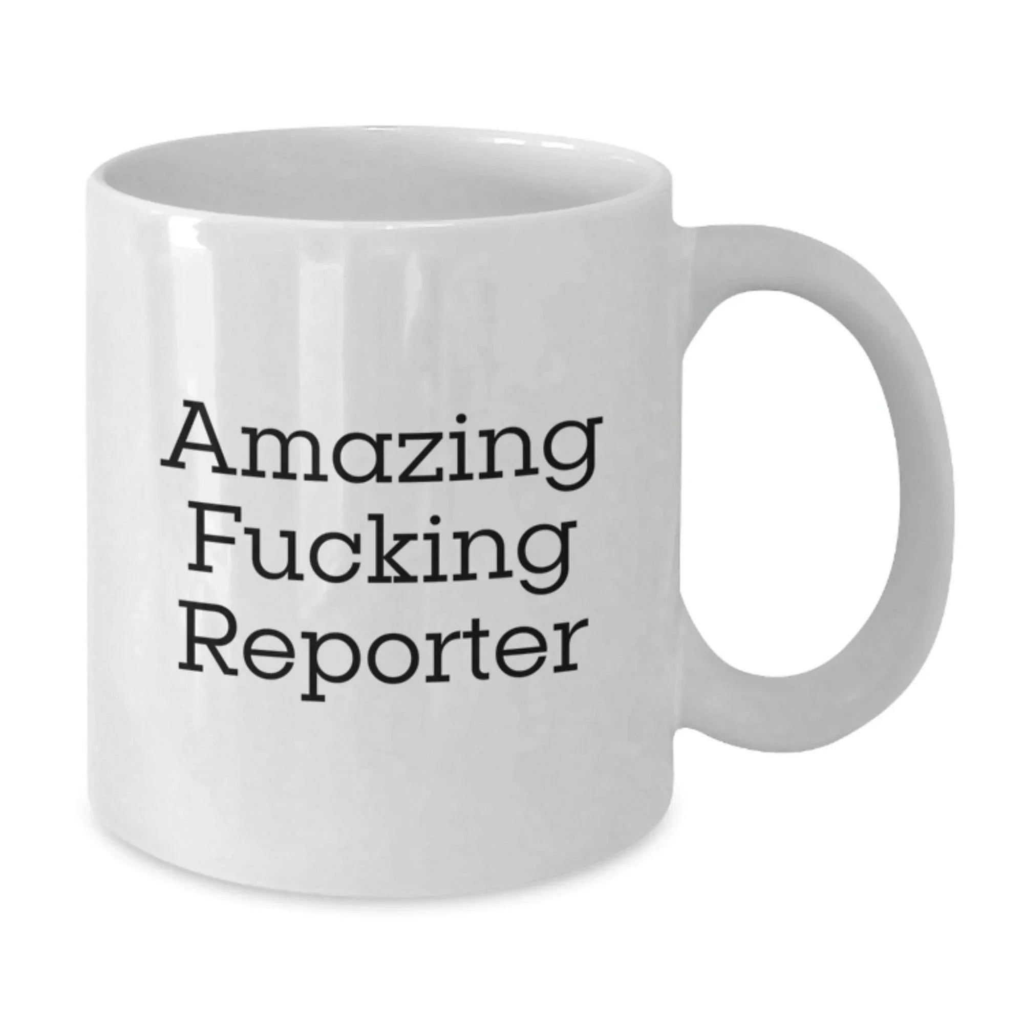 Funny Reporter Quote Gifts from Friends for Men, White Coffee Mug, Christmas Unique Presents