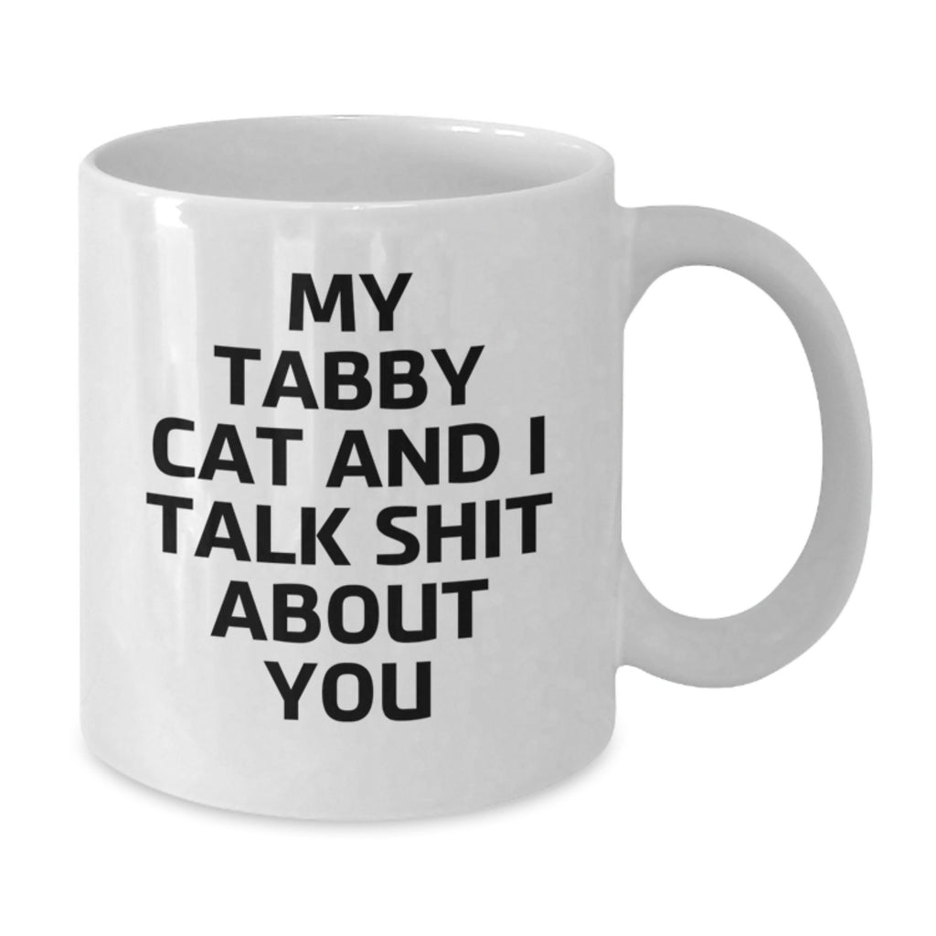 Tabby Cat Keepsake Premium Ceramic White Mug for Him Christmas Gift - Additional