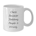 Funny Chess Quote White Coffee Mugs Gifts for Chess Lovers Birthday Presents from Friends