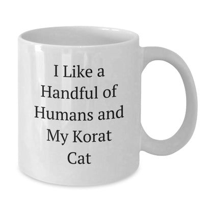 Korat Cat Lovers Gifts from Friends to Family, Funny White Coffee Mug for Birthday - Additional