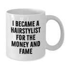 Funny Hairstylist White Coffee Mug Gifts from Friends to Hairstylist, Christmas Unique Mug for Men and Women