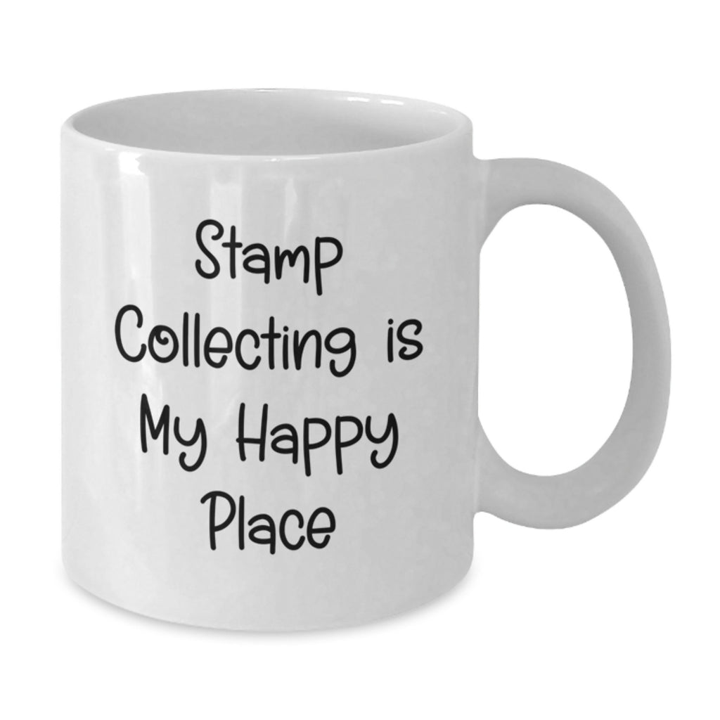 Stamp Collecting Keepsake Gift for Him - A Happy Place Coffee Mug - Additional